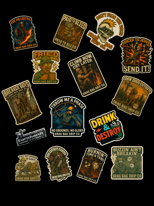 Drag Bag Drip Co. Sticker Bundle — 15-Pack